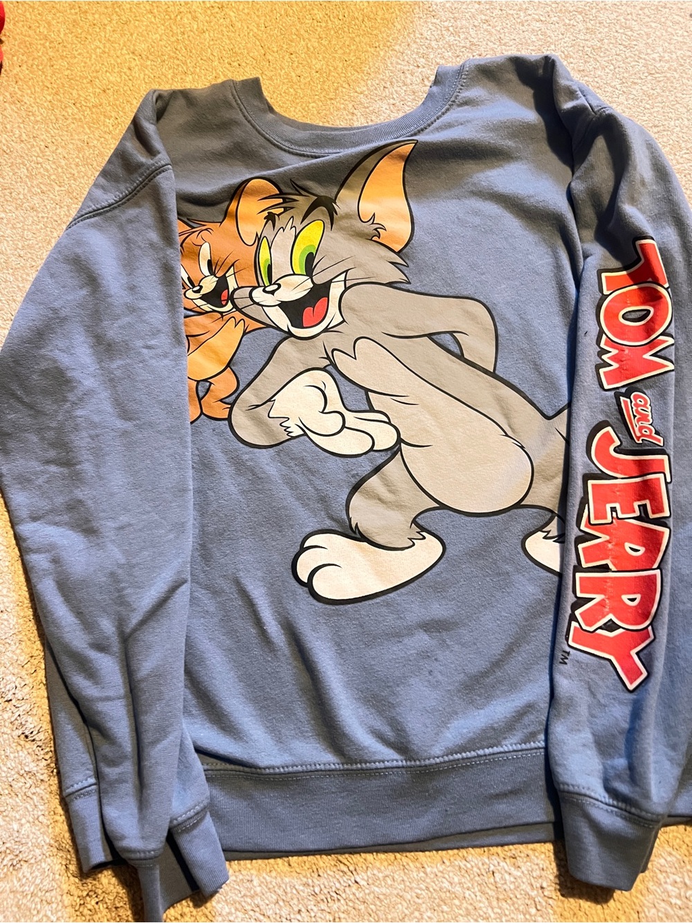 Tom and Jerry Graphic Crewneck Sweatshirt - Blue